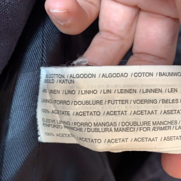 MANGO : size XS navy blue blazer. Can fit S also. 3/4 sleeves. #chic - Picture 11 of 11